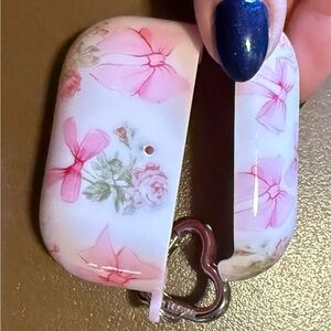 Velvet Caviar Pink Floral Earbud Headphones Case